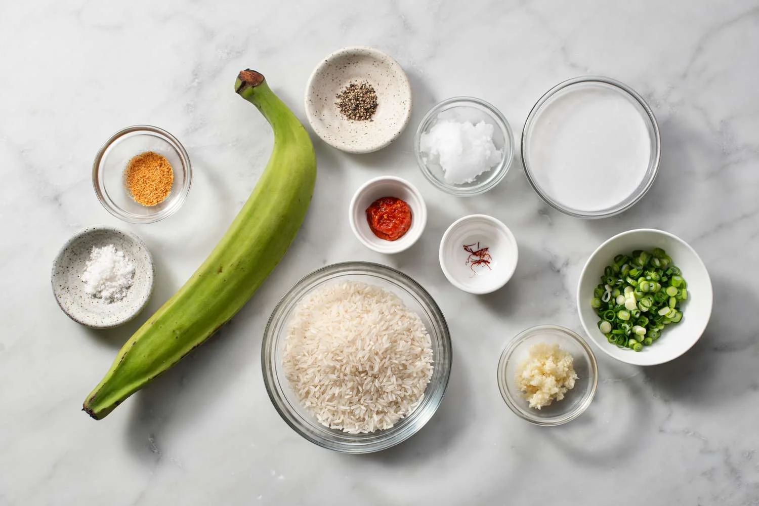 asopao ingredients gathered