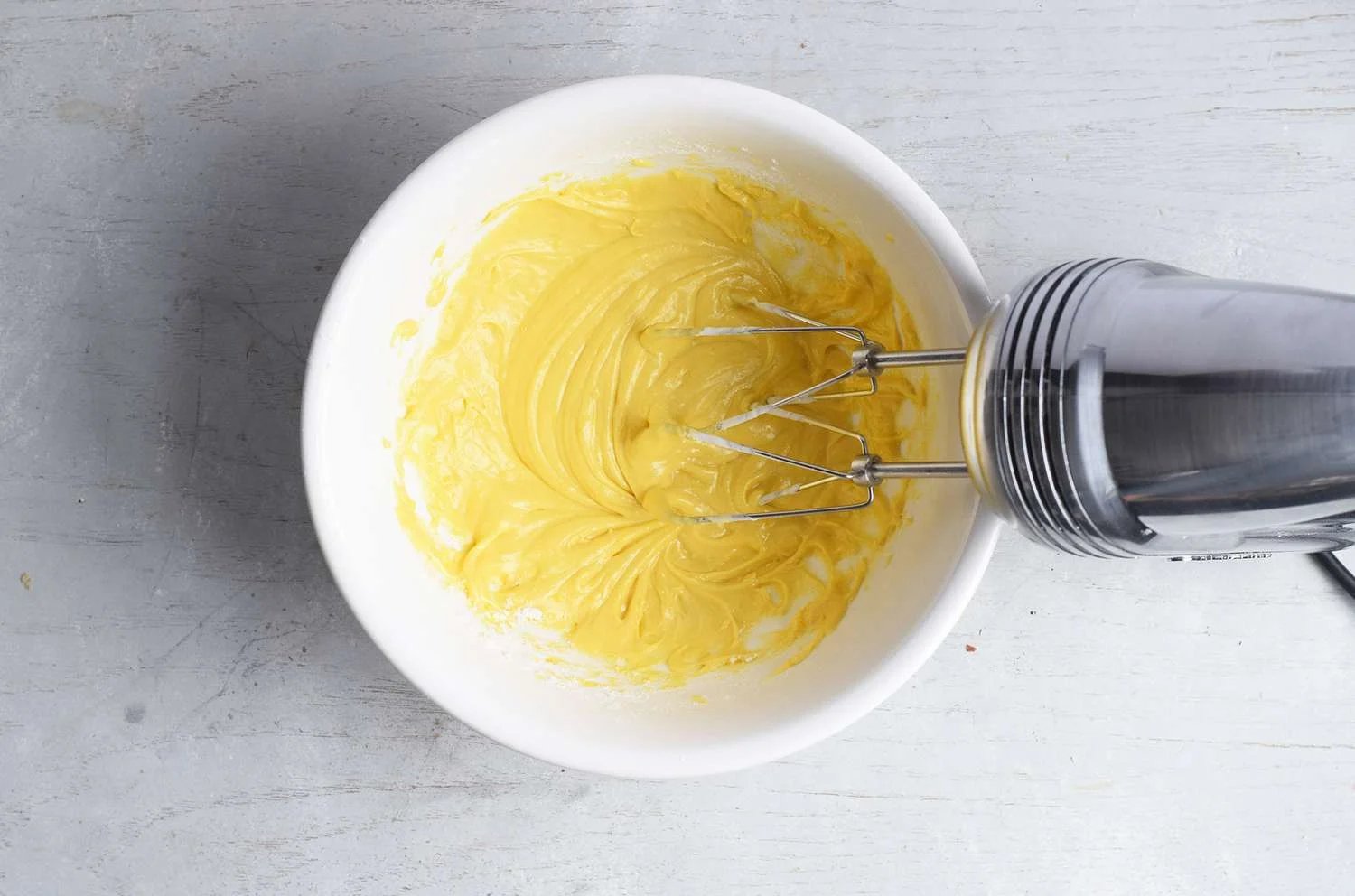 Pancake batter in a bowl