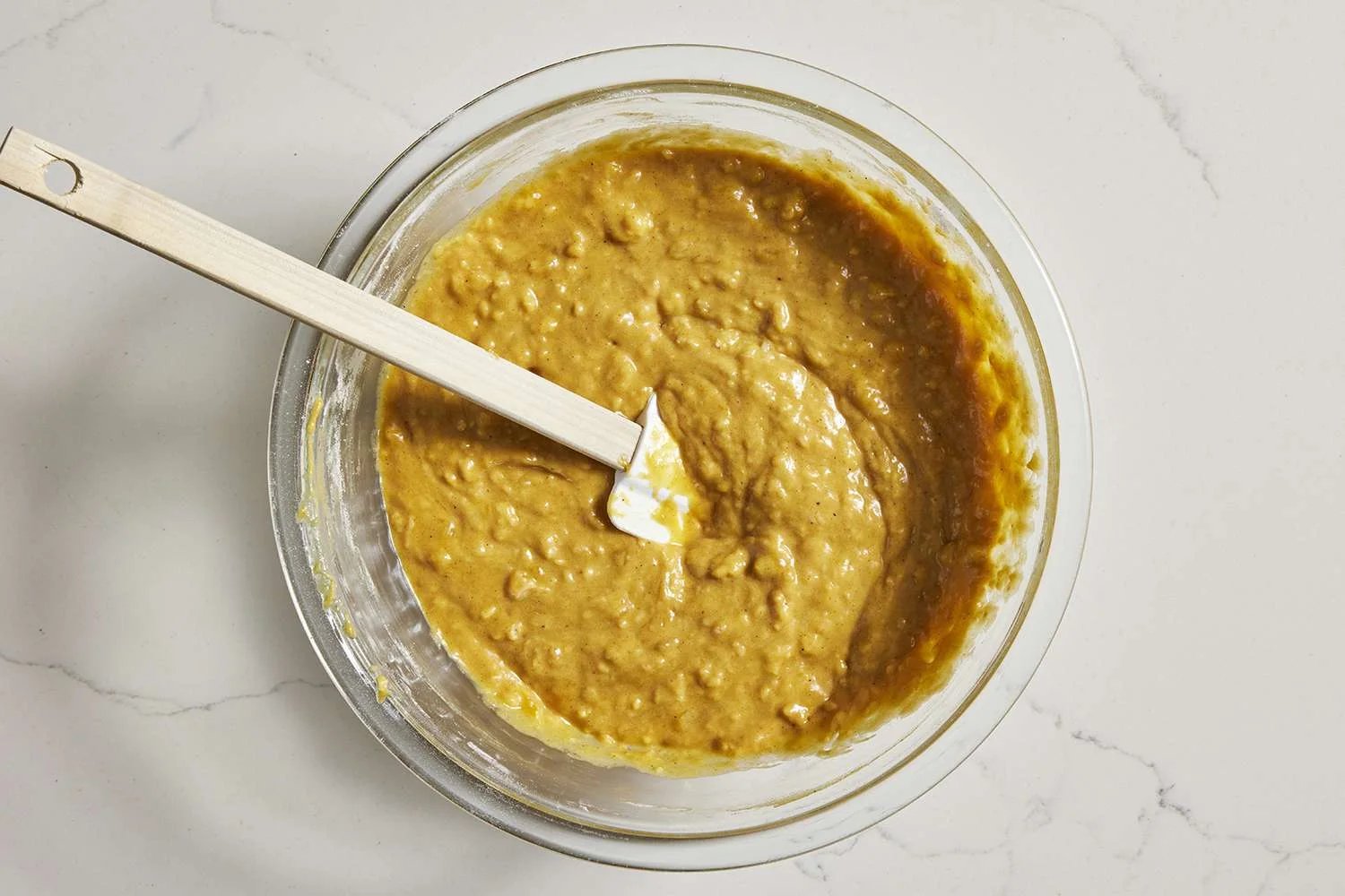 dry ingredients added to bowl