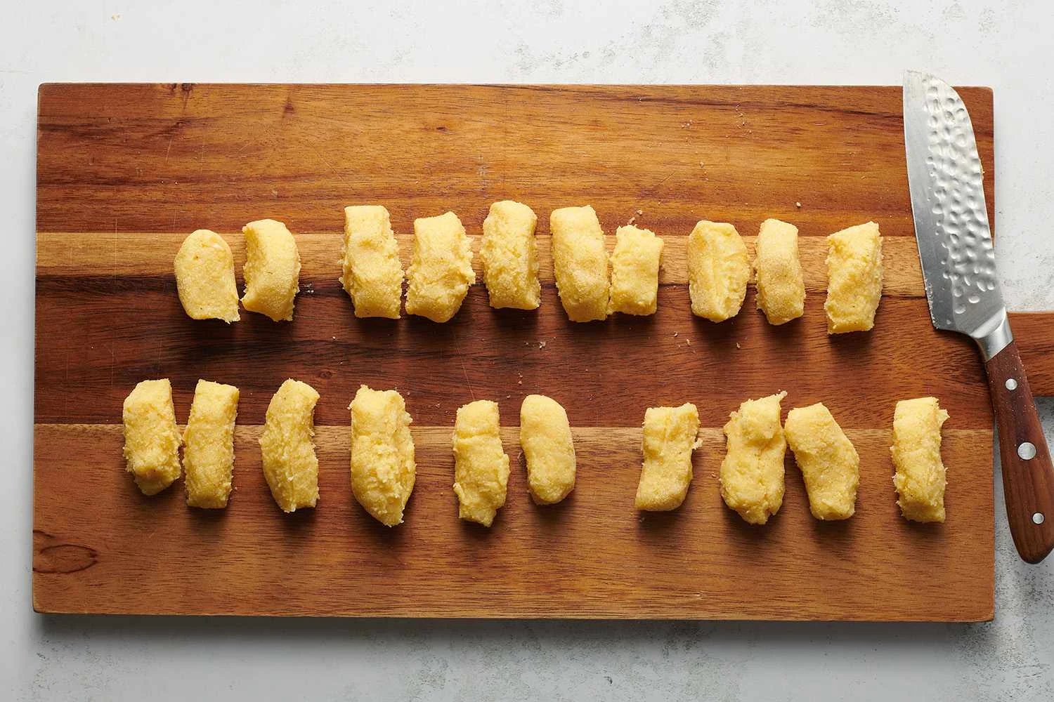 masa dough cut into small pieces