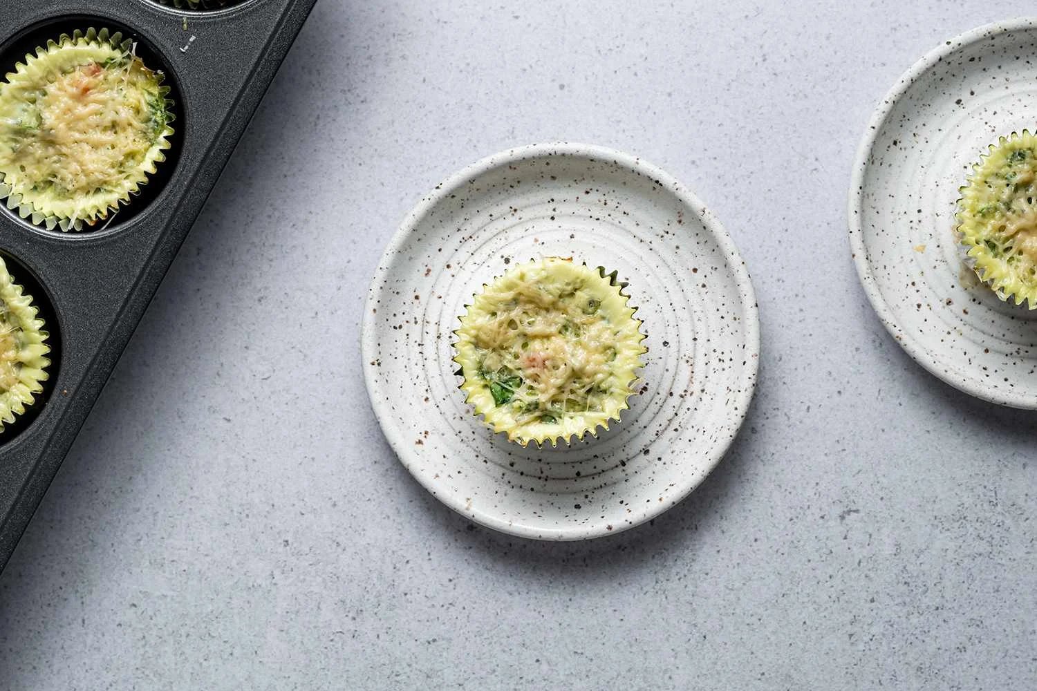 Egg white bites served on plates