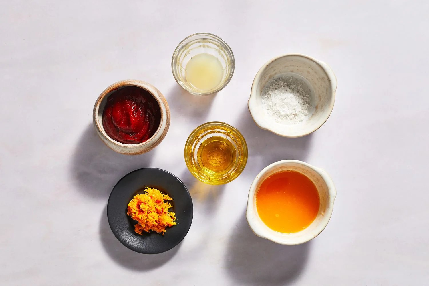 Ingredients to make gochujang dressing