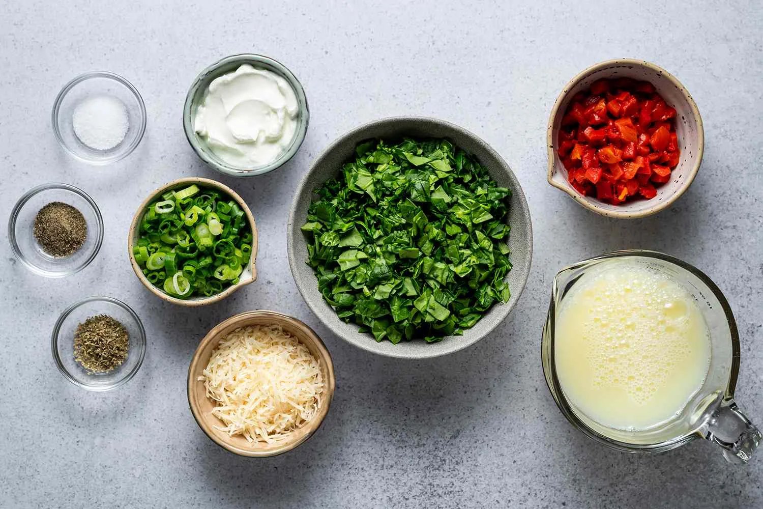 Ingredients to make egg white bites
