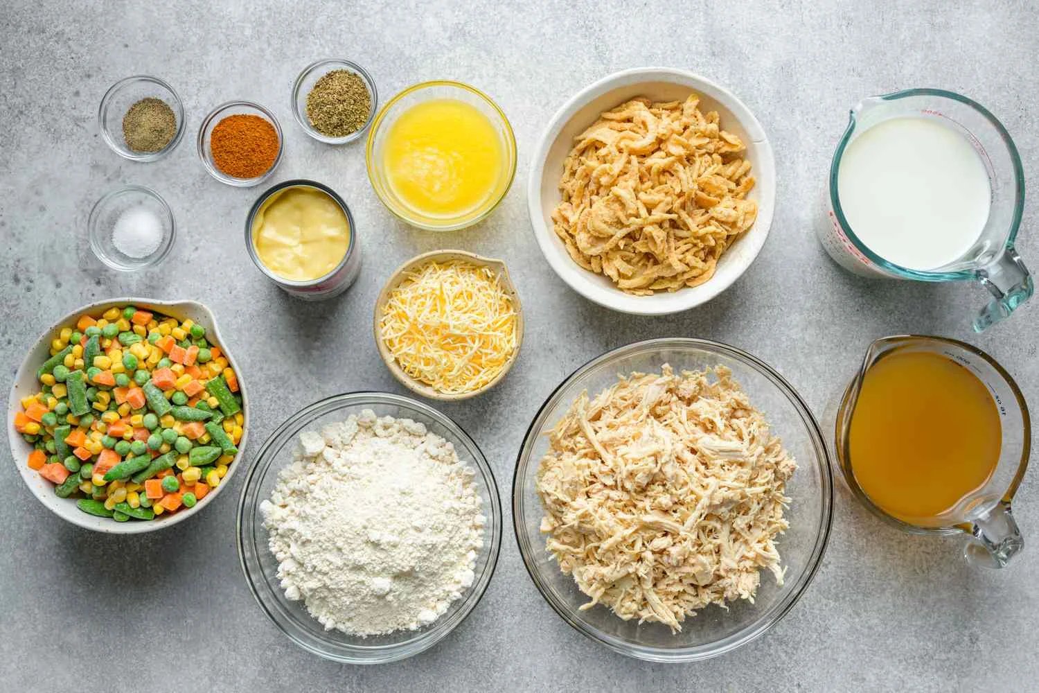 Ingredients to make TikTok's Chicken Cobbler