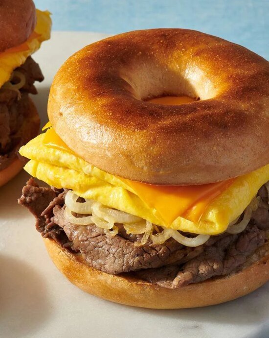 Steak, Egg, and Cheese Bagel