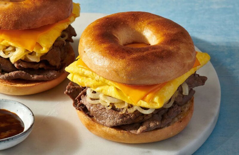 Steak, Egg, and Cheese Bagel