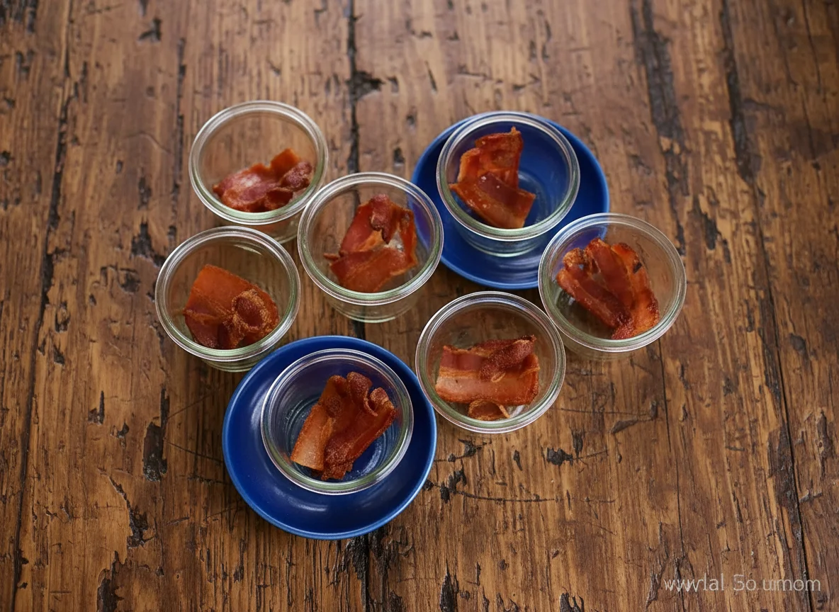 bacon in jars