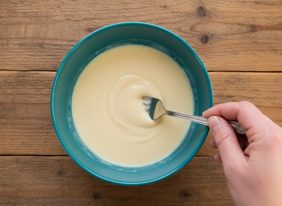 Whisking together custard