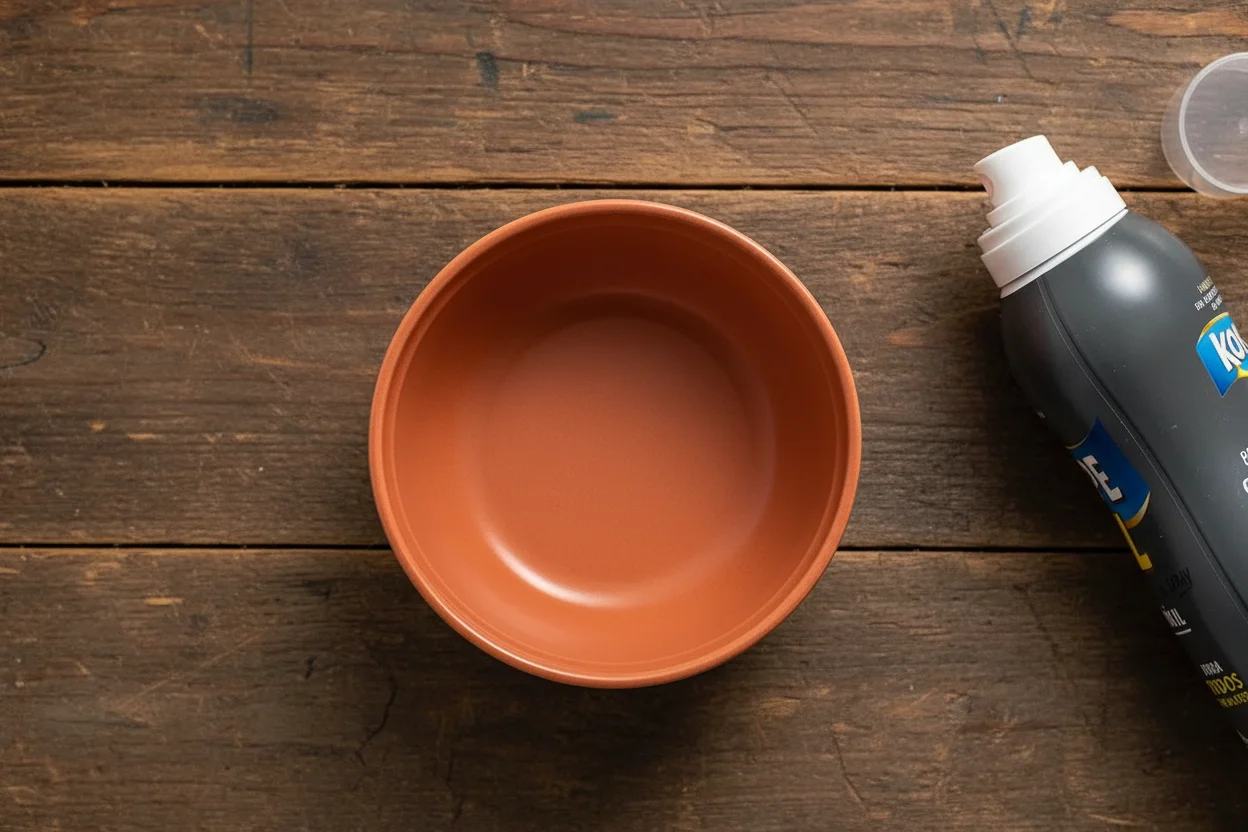 Ramekin with cooking spray