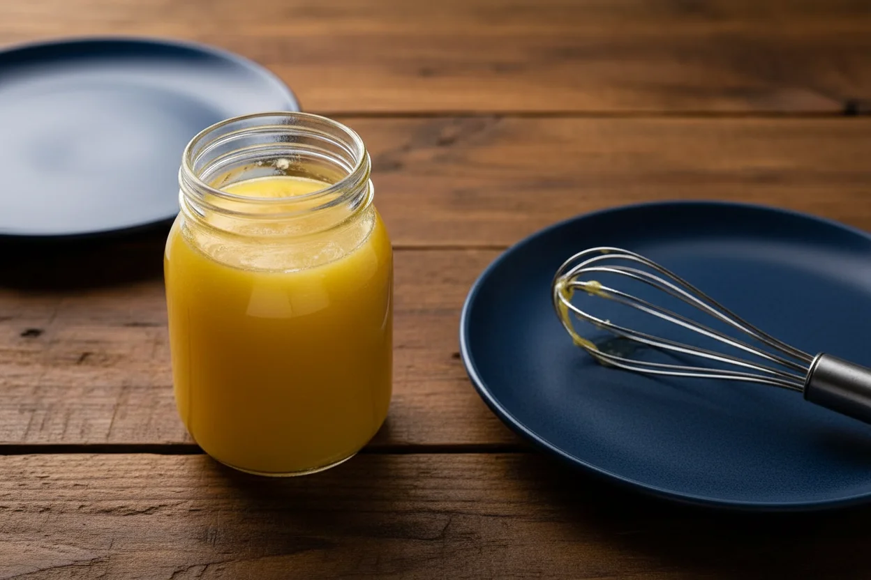 Adding butter to the lemon curd mixture