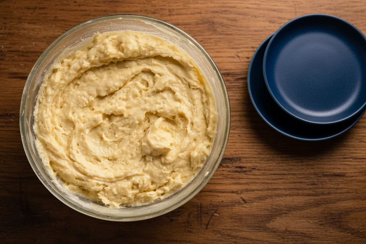 A bowl of cake batter