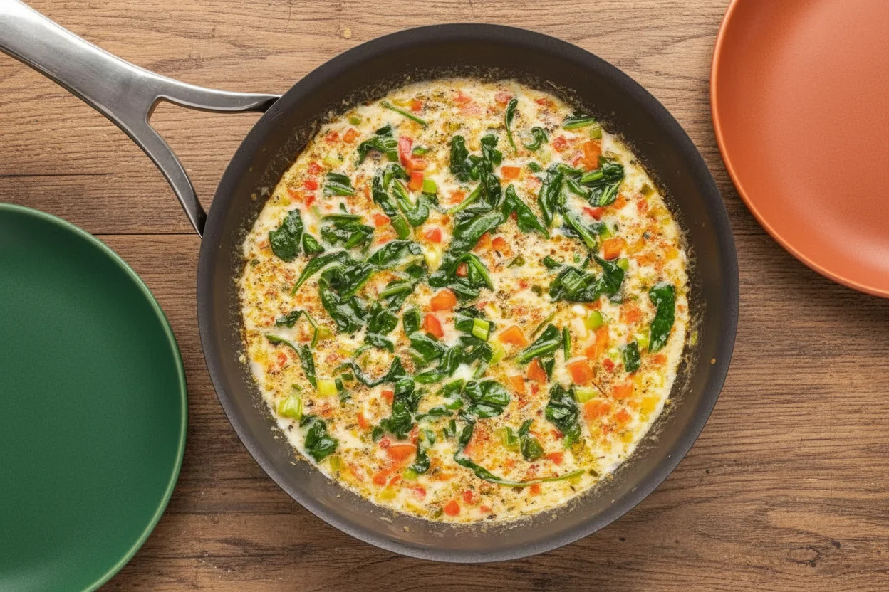 cooking an egg white frittata