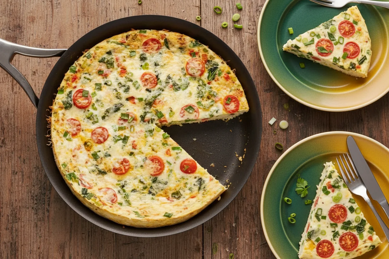 baked egg white frittata with parmesan cheese