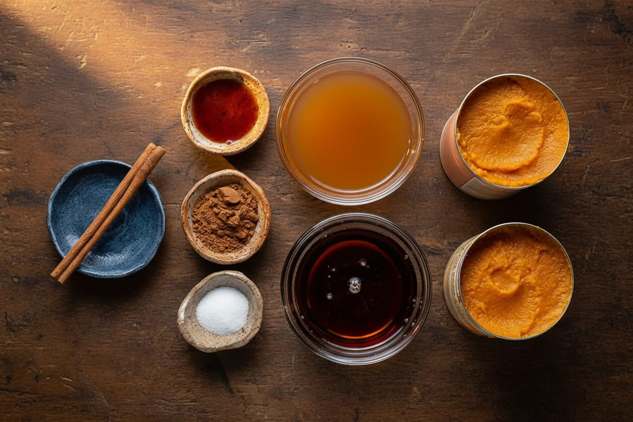 Pumpkin Butter ingredients in bowls